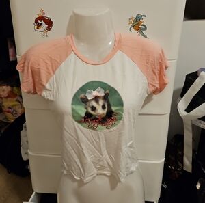 Bratty Possum Ringer Tee